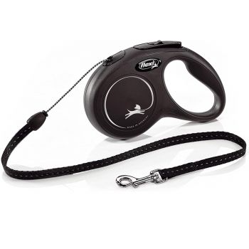 Повідець-рулетка Flexi New Classic S до 12 кг 5 м чорний (4000498022528) | Фото 1