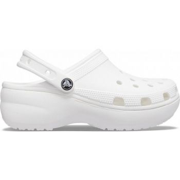 Крокси жіночі Crocs Classic Platform Clog 206750-100 36-37 (W6) білі (191448678453	) | Фото 1