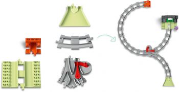 Конструктор LEGO DUPLO Додатковий набір. Залізничний тунель і колії (10425) | Фото 8