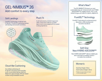 Кросівки жіночі Asics Gel-nimbus 26 1012B601-301 40.5 (9 US) м'ятні (4550457709279) | Фото 8