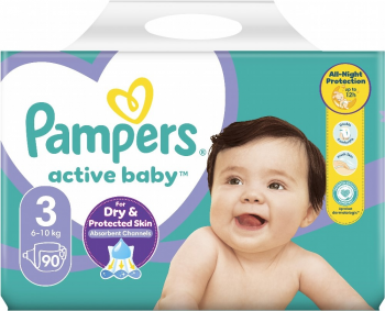 Дитячі підгузки PAMPERS Activebaby Midi Джайнт 90шт (8001090949455) | Фото 3