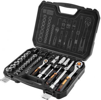 Набір торцевих головок NEO Tools, 73шт, 1/2