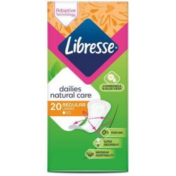 Щоденні гігієнічні прокладки Libresse Natural Care Pantyliners Normal 20шт (7322540306378) | Фото 1