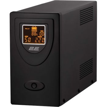 ДБЖ 2E DD2000, 2000VA/1200W, LCD, USB, 2xSchuko (2E-DD2000) | Фото 1