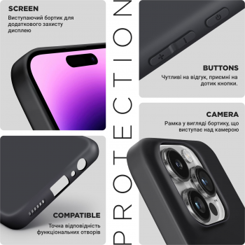 Чохол ArmorStandart Matte Slim Fit для APPLE iPhone 16 Pro Camera cover Black (ARM78497) Чохол ArmorStandart Matte Slim Fit для APPLE iPhone 16 Pro Camera cover Black (ARM78497) | Фото 5