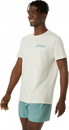 Футболка для бігу Asics ( 2031E659 ) ASICS CHEST LOGO SS TEE 2024 BIRCH/CELADON L біла | Фото 2