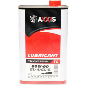 Олива трансмісійна Axxis 80W-90 GL-4/GL-5 1л (AX-2057) (48021043902) | Фото 1