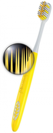 Купить зубную щетку Зубна щітка BIOMED Silver з іонами срібла Середня Жовта (3800237400010) | Фото 5