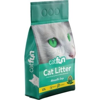 Наповнювач для котячого туалету Catfun бентонітовий з ароматом марсельського мила 10л(23.5KDK.00145) | Фото 1