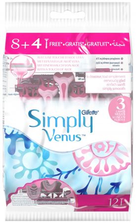 Бритва без змінних картриджів GILLETTE Venus Simply 3 12 шт | Фото 3