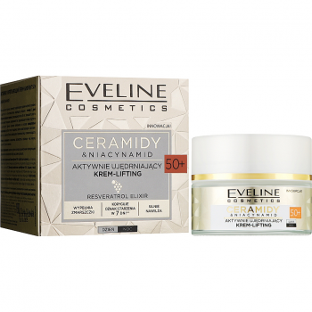 Крем для обличчя Eveline Cosmetics Ceramides + Niacinamide 50+, що зміцнює 50мл (5903416049975) | Фото 1