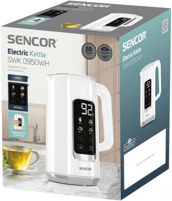 Купить электрочайник Електрочайник SENCOR SWK0950WH | Фото 4