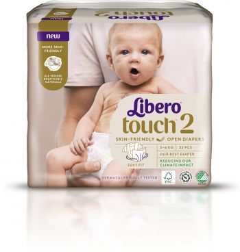 Підгузки LIBERO Touch 2, 32 шт (7322541070315) | Фото 4