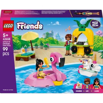 Конструктор LEGO Friends Вечірка єдинорога та фламінго біля басейну (42658) | Фото 4