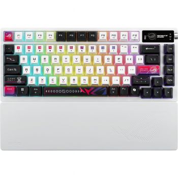 Ігрова клавіатура ASUS ROG Azoth X NX Snow V2 EN PBT White (90MP044F-BKUA30) Купить клавиатуру Ігрова клавіатура ASUS ROG Azoth X NX Snow V2 EN PBT White (90MP044F-BKUA30) | Фото 1