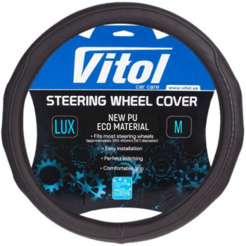 Чохол на кермо VITOL VLOD-19P009 BK M чорн./БО (VLOD-19P009 BK M) | Фото 1