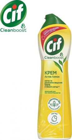 Крем для чищення Cif Актив Лимон 500 мл (8717163044698) Крем для чищення Cif Актив Лимон 500 мл (8717163044698) | Фото 2
