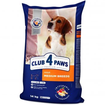 Сухий корм для собак середніх порід Club 4 Paws Premium 14кг (B4530701) | Фото 1