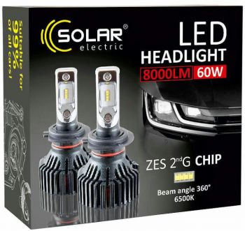 Лампа Solar LED H11 12/24V 6500K 8000Lm 60W ZES (8311) | Фото 2