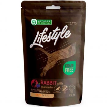 Ласощі для котів Nature's Protection Lifestyle Rabbit with Blueberries 75 г (SNK46148) Ласощі для котів Nature's Protection Lifestyle Rabbit with Blueberries 75 г (SNK46148) | Фото 1