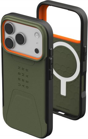 Чохол UAG для iPhone 17 Pro Civilian MagSafe Olive/Orange (114545117297) | Фото 9
