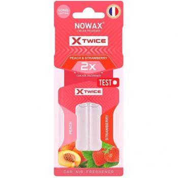 Ароматизатор повітря Nowax із подвійною капсулою X Twice – Strawberry & Peach (NX00156) | Фото 1