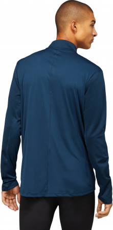 Лонгслів чоловіча Asics Core ls 1/2 zip winter top 2011C347-400 S синя (4550330596705) | Фото 5