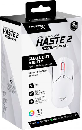 Купить мышь Ігрова миша HyperX Pulsefire Haste 2 Mini WL White (7D389AA) | Фото 10