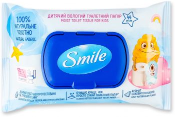Туалетний папір вологий SMILE дитячий 44 шт (4823071657005) Туалетний папір вологий SMILE дитячий 44 шт (4823071657005) | Фото 3