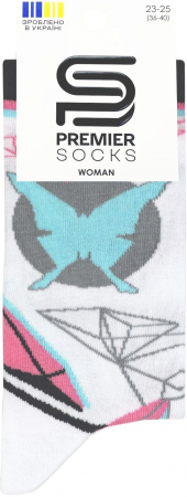 Шкарпетки жіночі Premier Socks Butterfly 36-40 1 пара рожеві (4820203348862) | Фото 2