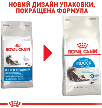 Сухий корм для домашніх довгошерстих котів Royal Canin Indoor Long Hair 2кг (3182550739382) | Фото 3