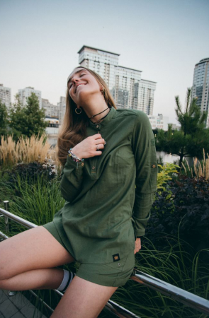 Сорочка жіноча TURBAT Madeira Hemp Wmn XS зелений (012.004.4209) | Фото 3