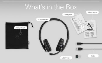 Гарнітура для ПК стерео On-Ear EPOS C20, Wireless, uni mic, Black (1001146) Гарнітура для ПК стерео On-Ear EPOS C20, Wireless, uni mic, Black (1001146) | Фото 6