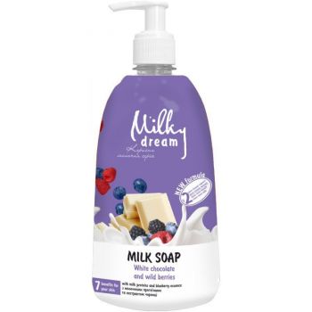 Рідке крем-мило Milky Dream Білий шоколад і лісові Ягоди 1 л (4820205300080) | Фото 1