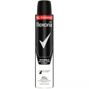 Антиперспірант-аерозоль REXONA Men Men невидимий на чорному і білому 200 мл (8720181584282) | Фото 1