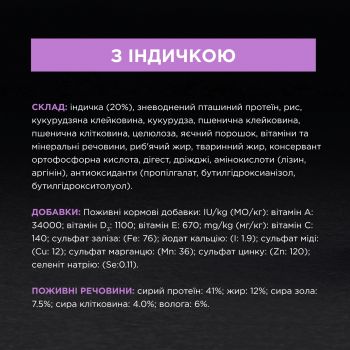 Сухий корм для стерилізованих кішок Purina Pro Plan Cat Sterilised з індичкою, 10 кг(7613033566547) | Фото 7