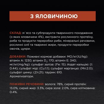 Pro Plan Sterilised Nutrisavour. З яловичиною. Для кастрованих котів, 85г | Фото 3