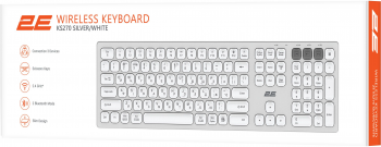 Клавіатура 2E KS270 WL/BT EN/UK Silver/White (2E-KS270WBWH_UA) Клавіатура 2E KS270 WL/BT EN/UK Silver/White (2E-KS270WBWH_UA) | Фото 2