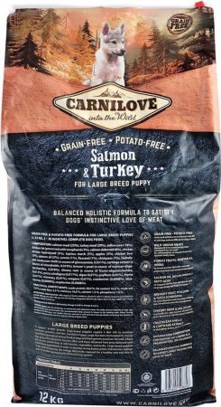 Сухий корм для цуценят великих порід Carnilove Salmon & Turkey Large Breed Puppy 12 кг (8595602508846) Сухий корм для цуценят великих порід Carnilove Salmon & Turkey Large Breed Puppy 12 кг (8595602508846) | Фото 4