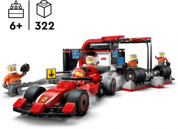 Конструктор LEGO City Піт-стоп і піт-екіпаж F1 з болідом Ferrari (60443) | Фото 4