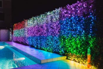 Гірлянда Smart LED Twinkly Wall RGBW 400, Gen II, IP44, 1.45м прозорий кабель (TWW400SPP-TEU) | Фото 12