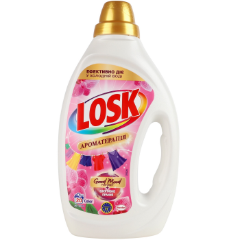 Гель для прання Losk Color Ароматерапія Ефірні олії та аромат Малазійської квітки 0.9 л (9000101804041) | Фото 1