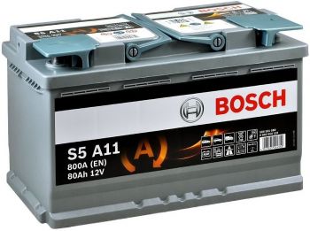 Автомобільний акумулятор Bosch 80Ah-12v AGM (S5A11), R+, EN800 (52371042565) (0092S5A110) | Фото 2