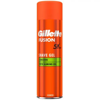 Купить средство для бритья GILLETTE FUSION Гель для гоління Для чутливої шкіри 200 мл (7702018617098) | Фото 1