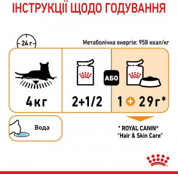 Вологий корм для котів Royal Canin Hair&Skin Care шматочки в соусі 85г | Фото 8