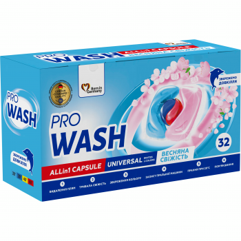 Капсули для прання ProWash Весняна свіжість 32 шт (4262396144683) | Фото 1