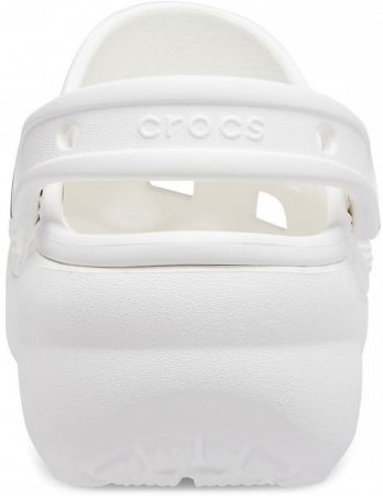 Крокси жіночі Crocs Classic Platform Clog 206750-100 39-40 (W9) білі (191448678484) | Фото 4