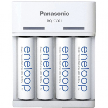 Зарядний пристрій Basic Charger USB + Акумулятор Eneloop NI-MH AA 2000 мАг, 4 шт. (K-KJ61MCD40USB) | Фото 1