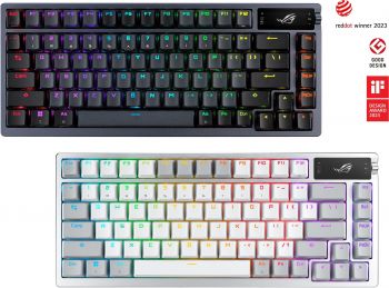 Ігрова клавіатура ASUS ROG Azoth 81key, NX Red, USB-A/WL/BT, EN, RGB, White (90MP031A-BKUA11) Ігрова клавіатура ASUS ROG Azoth 81key, NX Red, USB-A/WL/BT, EN, RGB, White (90MP031A-BKUA11) | Фото 6