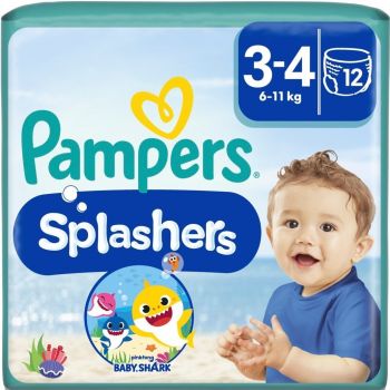 Підгузки-трусики для плавання PAMPERS Splashers 6-11 кг, 12 шт (8001090698346) | Фото 1
